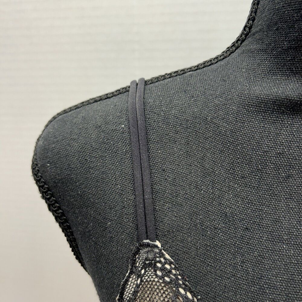 Victoria's Secret Angels Bra Black Lace Semi-Sheer Lightly Lined 34D - Picture 7 of 8